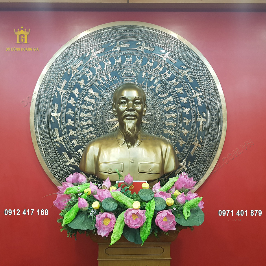 Tượng Đồng Bác Hồ Bán Thân 70Cm